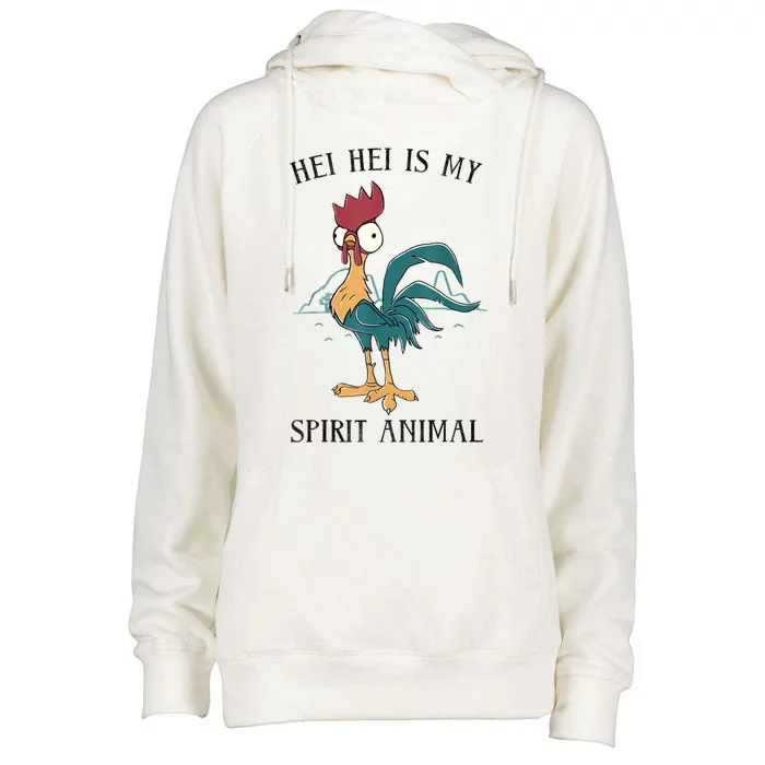 Funy Gift Moana Hei Hei Is My Spirit Animal Portrait Womens Funnel Neck Pullover Hood