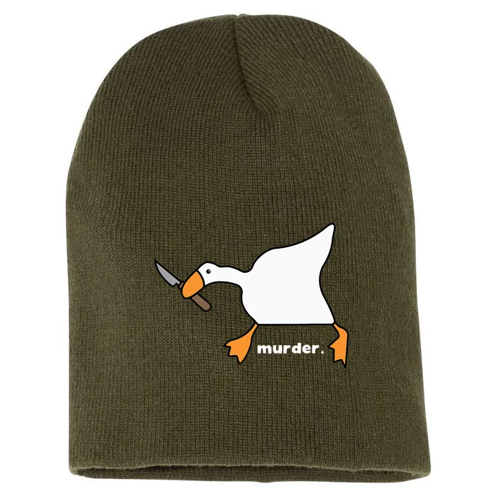 Funny Goose Murder Short Acrylic Beanie