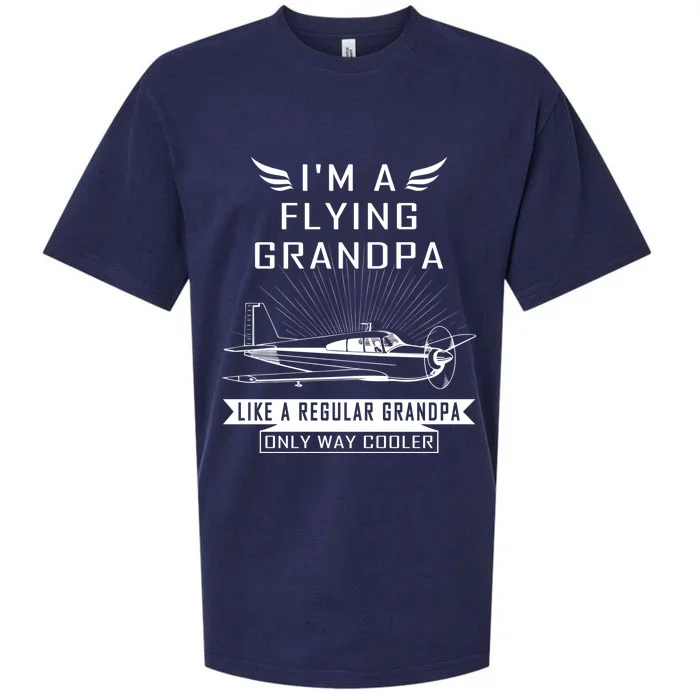 Flying Grandpa Meaningful Gift Pilot Gift Pilot Humor Tee Gift Sueded Cloud Jersey T-Shirt