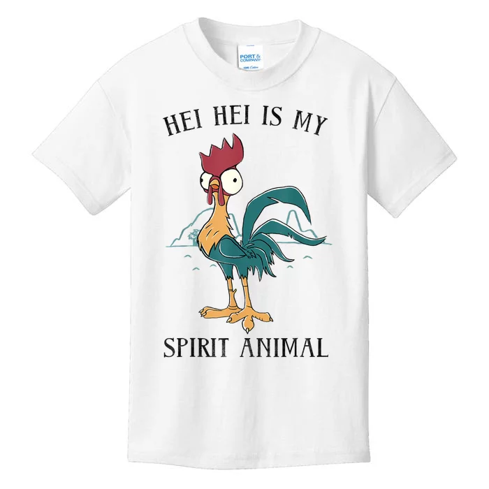 Funy Gift Moana Hei Hei Is My Spirit Animal Portrait Kids T-Shirt