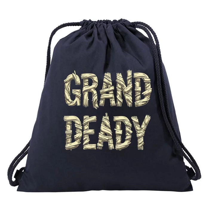 Funny Grand Mummy Matching Couple Halloween Family Costume Meaningful Gift Drawstring Bag