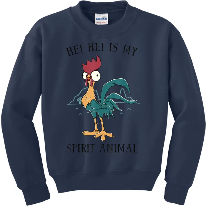 Funy Gift Moana Hei Hei Is My Spirit Animal Portrait Kids Sweatshirt