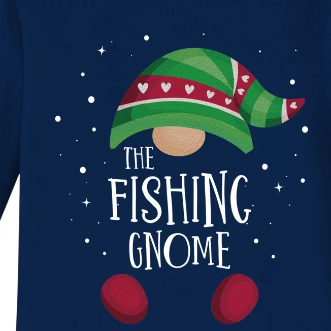 Fishing Gnome Matching Christmas Pjs Family Pajamas Fishing Gift Baby Long Sleeve Bodysuit