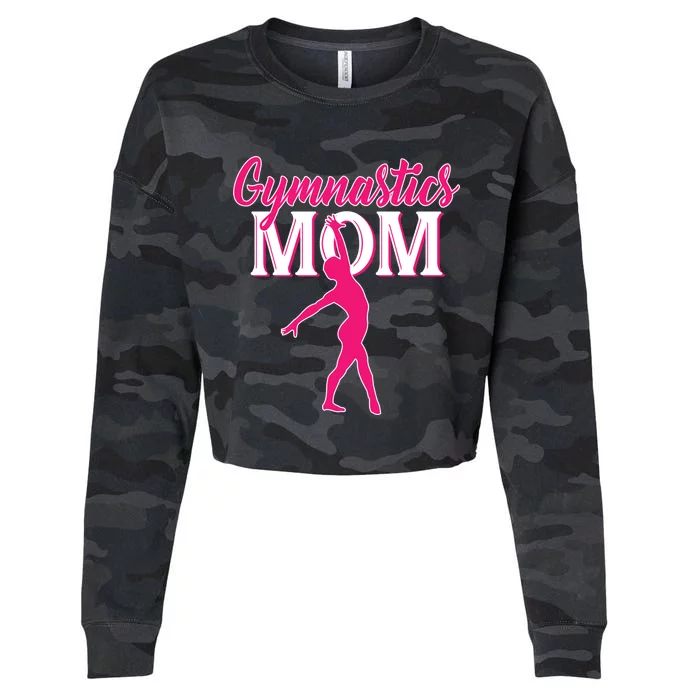 Funny Gymnastics Mom Cute Gymnast Mom Mother's Day Mommy Gift Cropped Pullover Crew