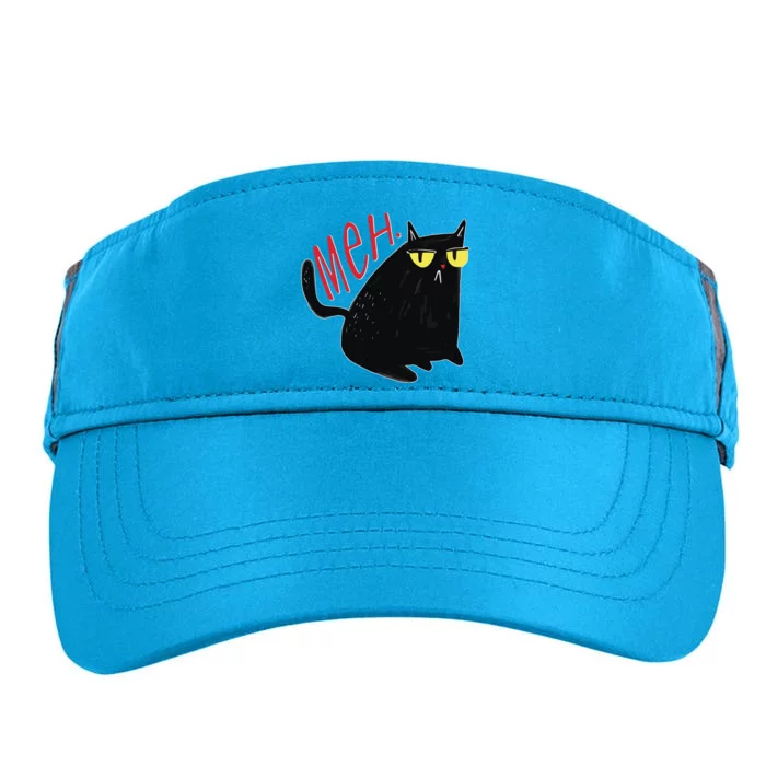 Funny Grumpy Meh Cat Adult Drive Performance Visor