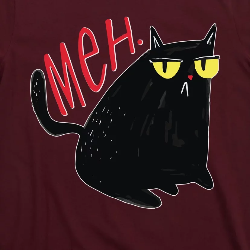 Funny Grumpy Meh Cat T-Shirt