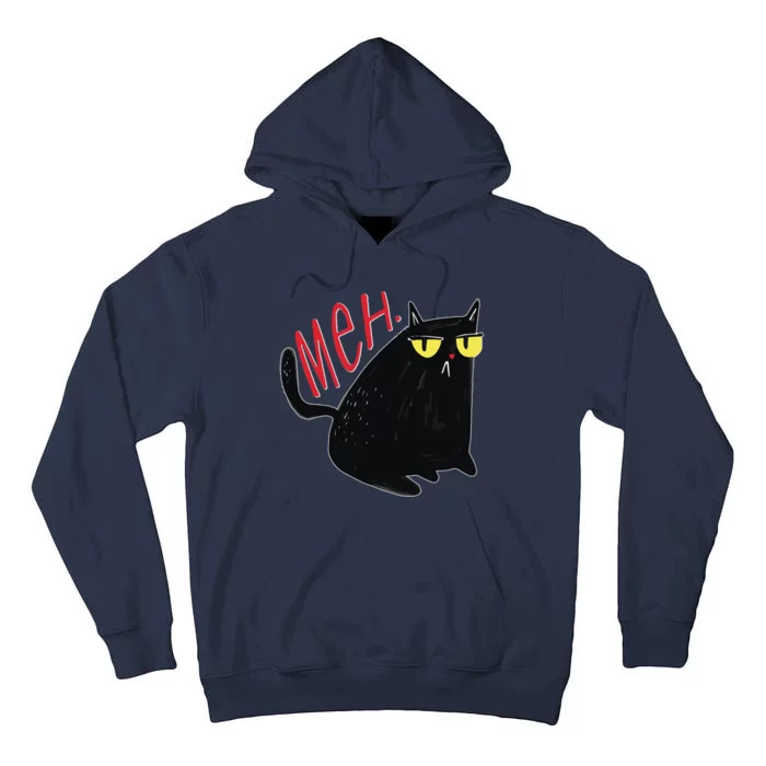 Funny Grumpy Meh Cat Tall Hoodie