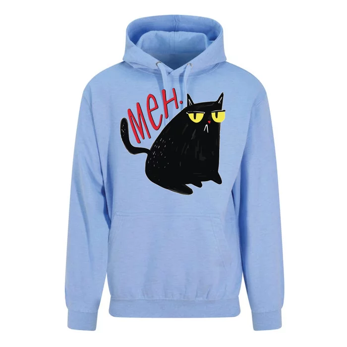 Funny Grumpy Meh Cat Unisex Surf Hoodie