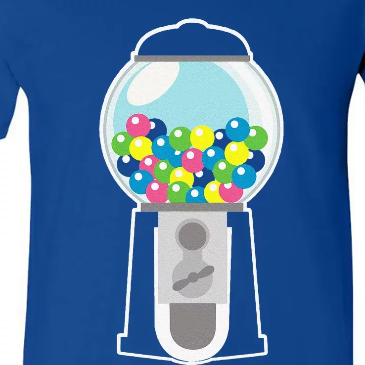 Fun Gumball Machine Costume CANDY GUM HALLOWEEN BIRTHDAY V-Neck T-Shirt