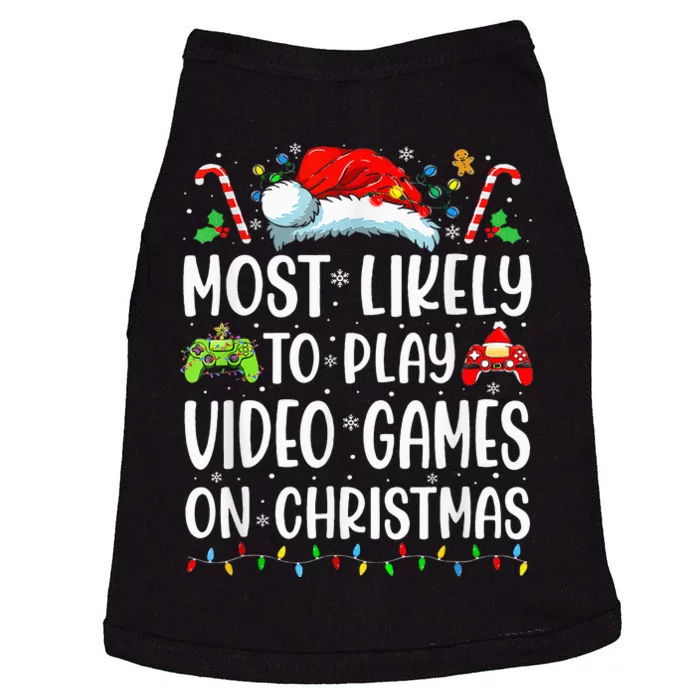 Funny Gamer Most Likely To Play Video Games On Christmas Doggie Tank