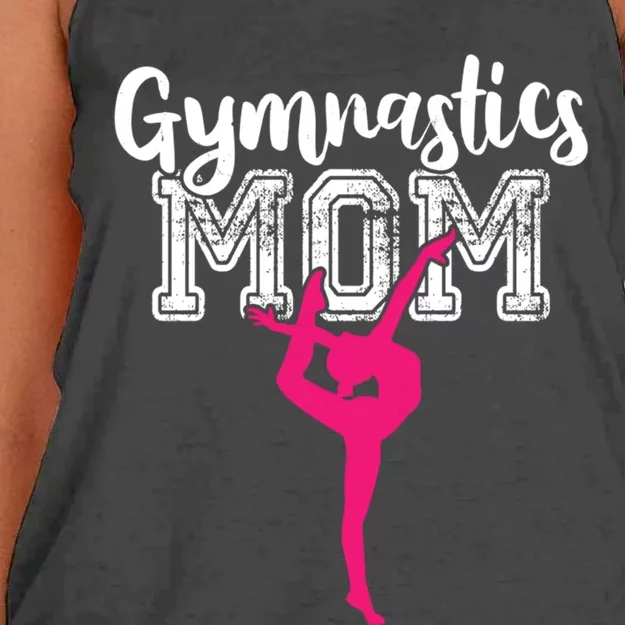 Funny Gymnastics Mom Cute Gymnast Mom Mother's Day Gift Women's Knotted Racerback Tank