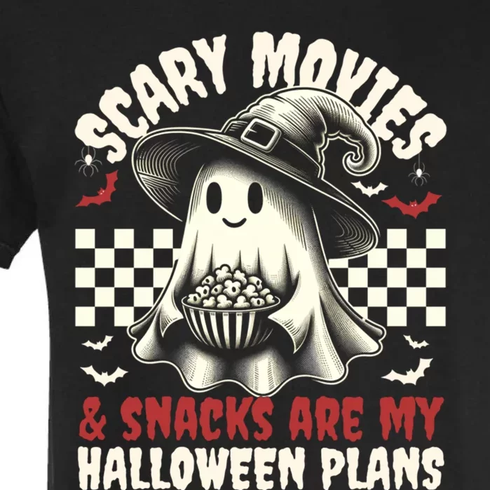 Funnycute Ghost Movies & Snacks Lovers Halloween Costume Spooky Garment-Dyed Heavyweight T-Shirt