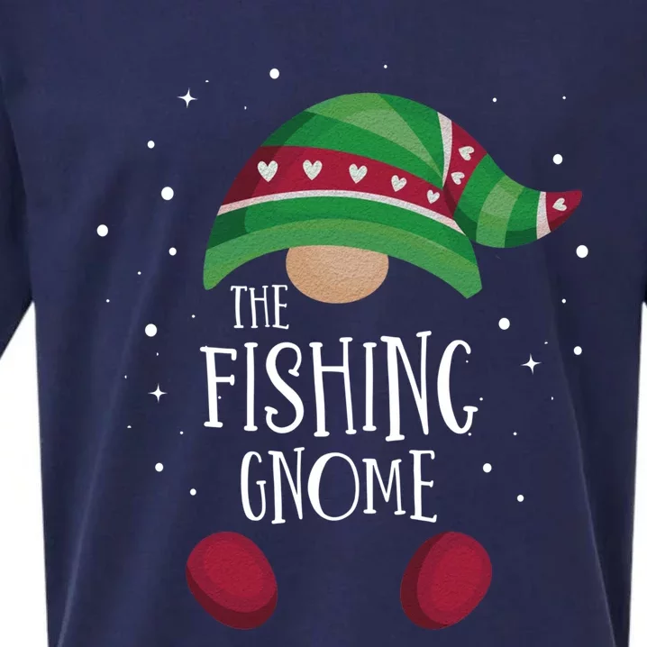 Fishing Gnome Matching Christmas Pjs Family Pajamas Fishing Gift Sueded Cloud Jersey T-Shirt