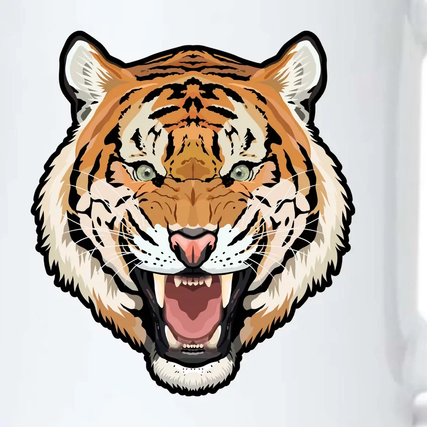 Funny Growling Mouth Open Bengal Tiger Black Color Changing Mug