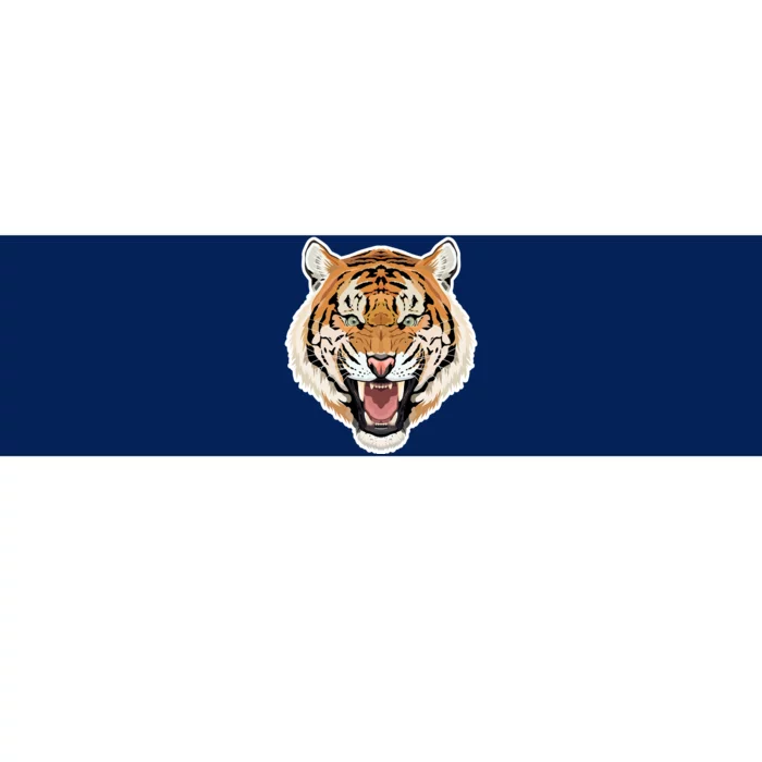 Funny Growling Mouth Open Bengal Tiger Bumper Sticker