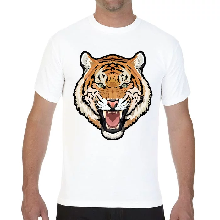 Funny Growling Mouth Open Bengal Tiger Comfort Colors T-Shirt