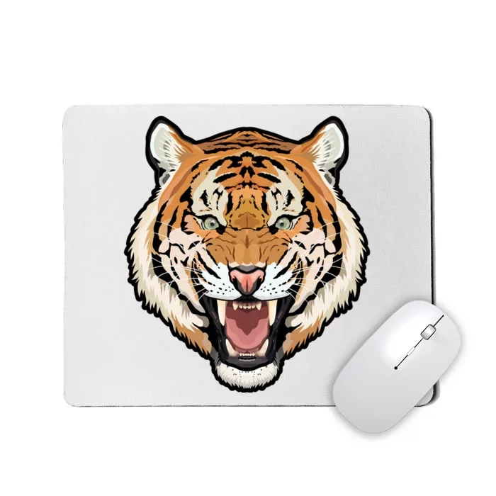 Funny Growling Mouth Open Bengal Tiger Mousepad