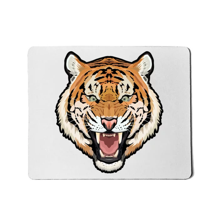 Funny Growling Mouth Open Bengal Tiger Mousepad