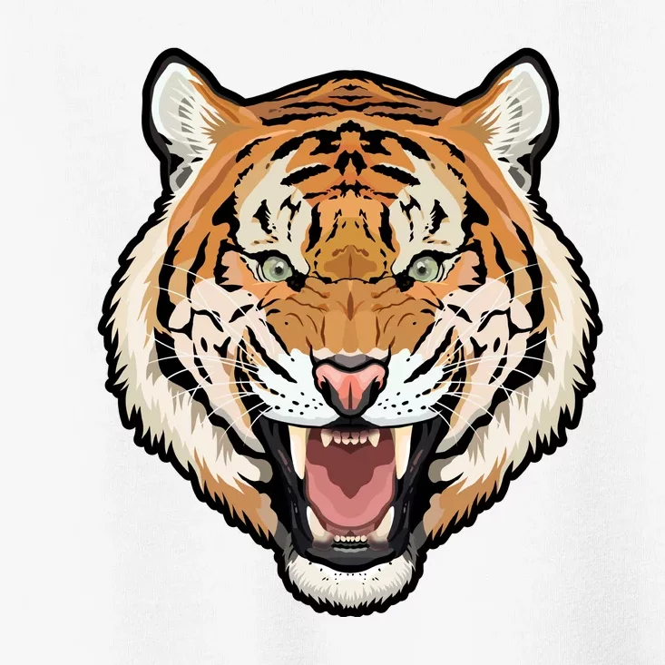 Funny Growling Mouth Open Bengal Tiger Toddler T-Shirt