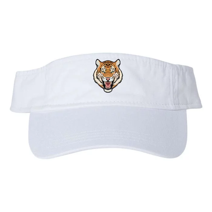 Funny Growling Mouth Open Bengal Tiger Valucap Bio-Washed Visor