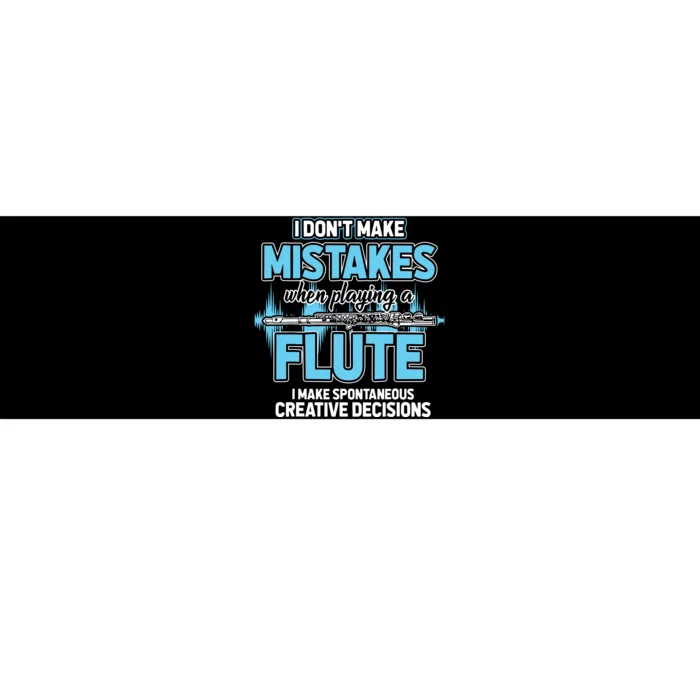 Flutist Gifts Musician Musical Instrument Flute Bumper Sticker