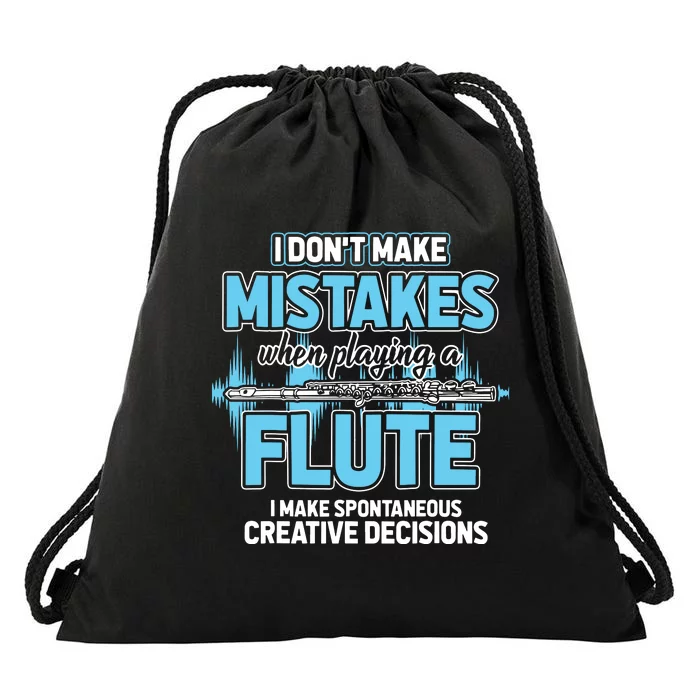 Flutist Gifts Musician Musical Instrument Flute Drawstring Bag