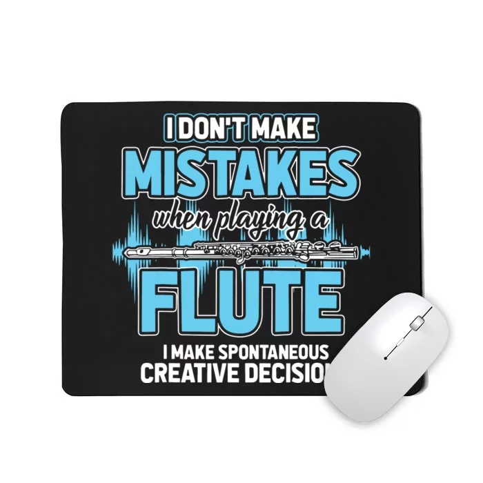 Flutist Gifts Musician Musical Instrument Flute Mousepad