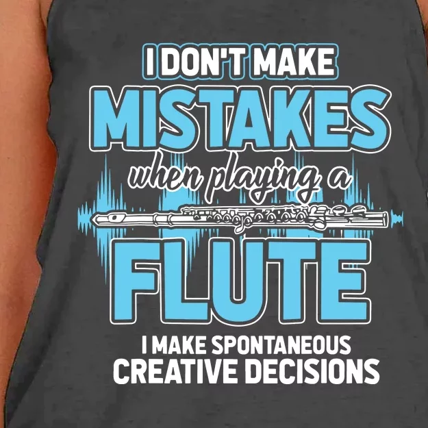 Flutist Gifts Musician Musical Instrument Flute Women's Knotted Racerback Tank