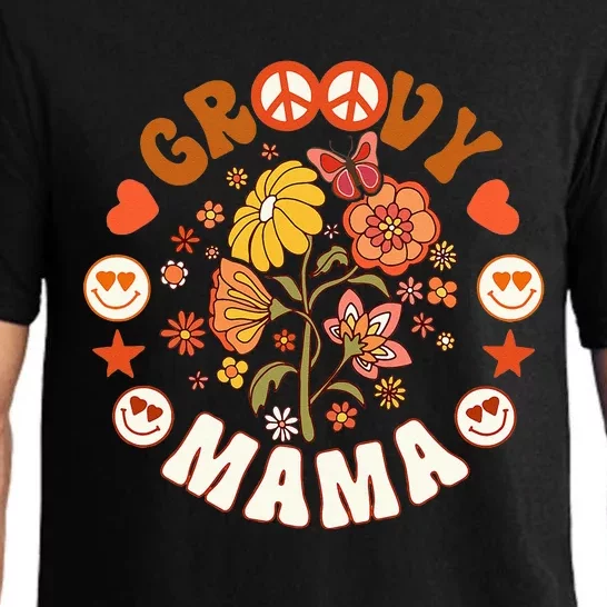 Funny Groovy Mama Groovy Birthday Matching Birthday Party Pajama Set