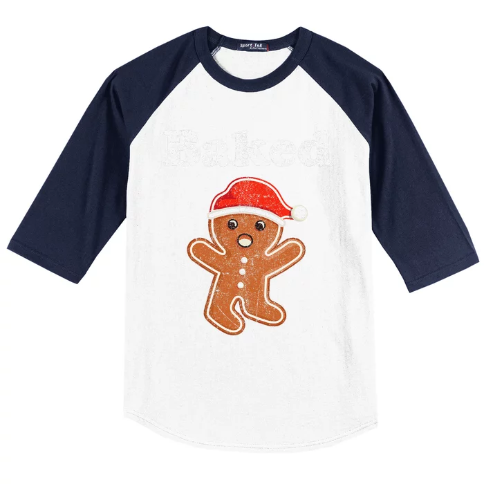 Funny Gingerbread Man Baked Cookie Baking Christmas Baseball Sleeve Shirt