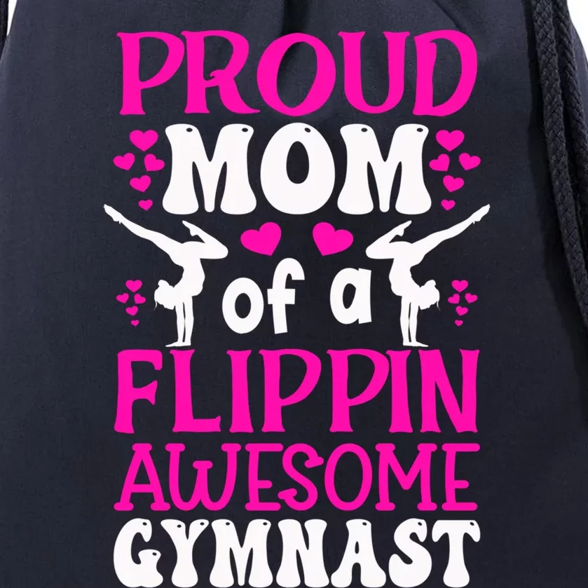 Funny Gymnastics Mom Tee Cute Gymnast Mom Great Gift Drawstring Bag