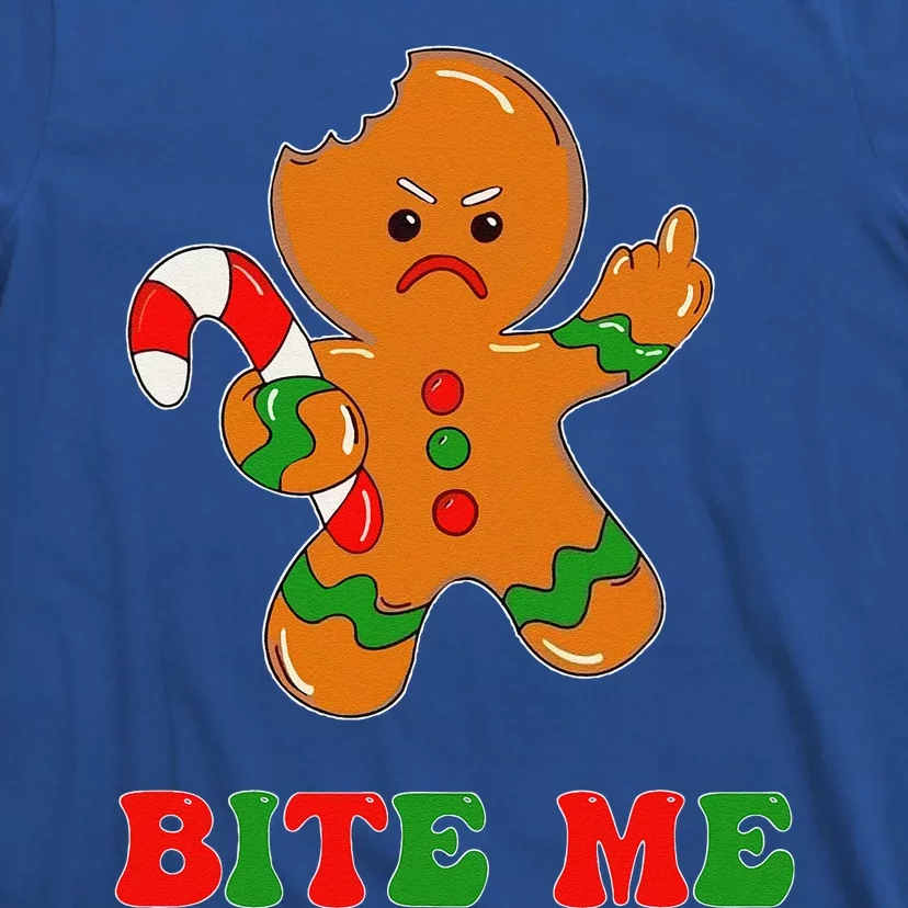 Funny Gingerbread Man Bite Me Christmas Cookie Costume Cute T-Shirt