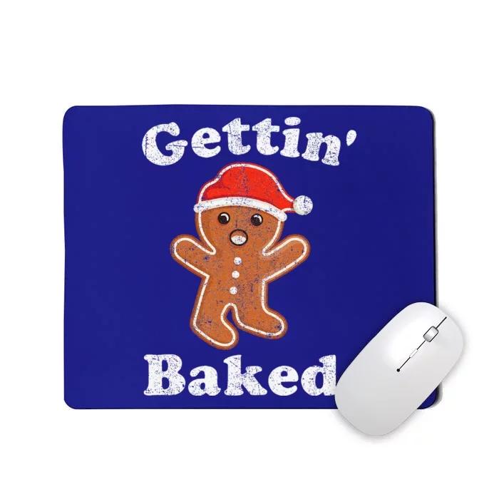 Funny Gingerbread Man Gettin Baked Cookie Baking Christmas Mousepad