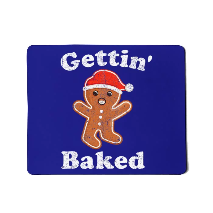 Funny Gingerbread Man Gettin Baked Cookie Baking Christmas Mousepad