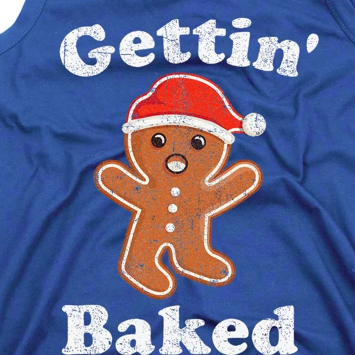 Funny Gingerbread Man Gettin Baked Cookie Baking Christmas Tank Top