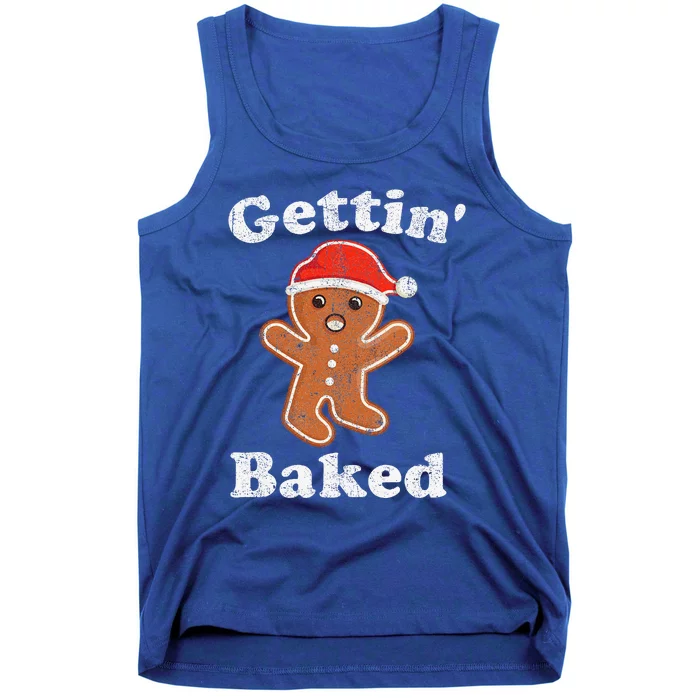 Funny Gingerbread Man Gettin Baked Cookie Baking Christmas Tank Top