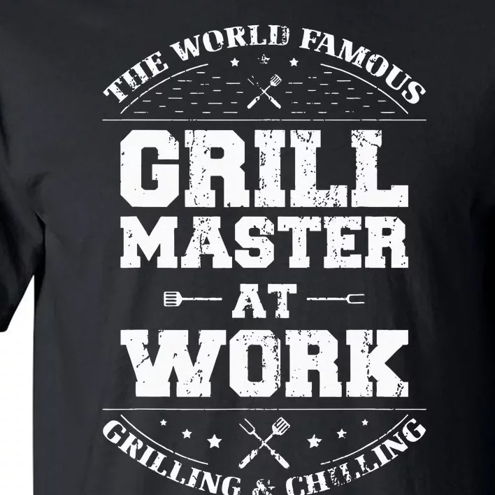 Funny Grill Master BBQ Chef Smoked Meat Lover Gift Barbecue Tall T-Shirt