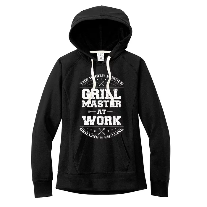 Funny Grill Master BBQ Chef Smoked Meat Lover Gift Barbecue Women's Fleece Hoodie