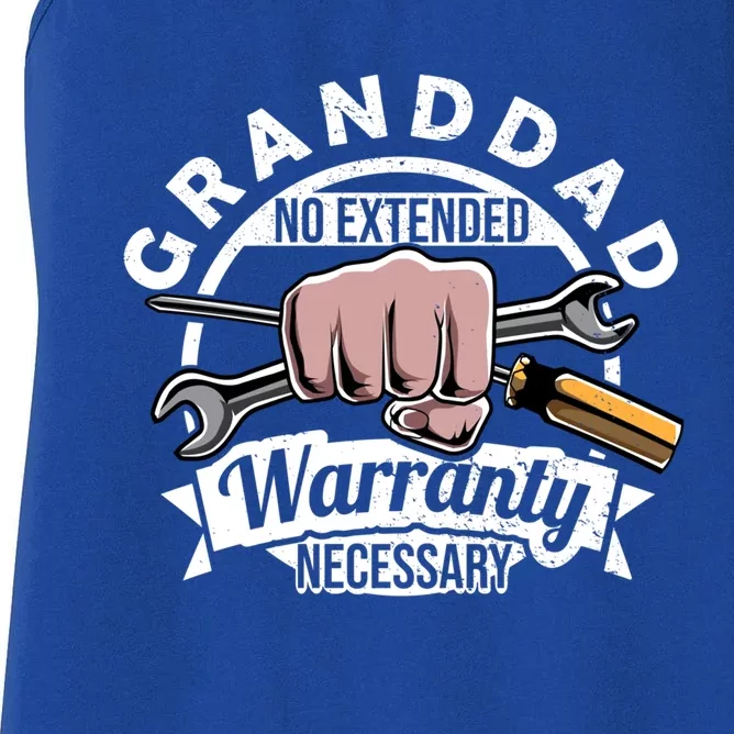 Funny Granddad Mr Fix It Handy My Tools Mechanic Grandpa Gift Women's Racerback Tank