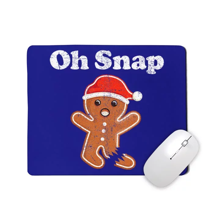 Funny Gingerbread Man Oh Snap Christmas Cookie Costume Mousepad