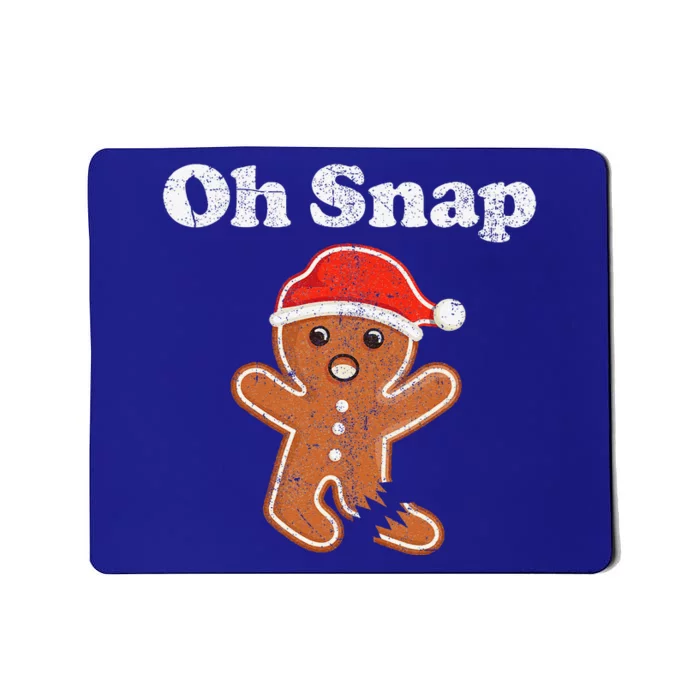 Funny Gingerbread Man Oh Snap Christmas Cookie Costume Mousepad