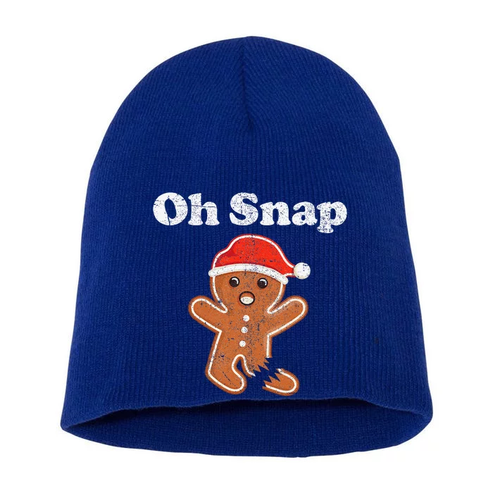 Funny Gingerbread Man Oh Snap Christmas Cookie Costume Short Acrylic Beanie