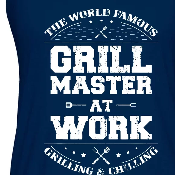 Funny Grill Master BBQ Chef Smoked Meat Lover Gift Barbecue Ladies Essential Flowy Tank