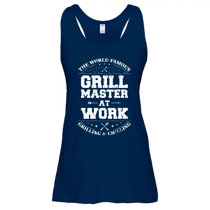 Funny Grill Master BBQ Chef Smoked Meat Lover Gift Barbecue Ladies Essential Flowy Tank