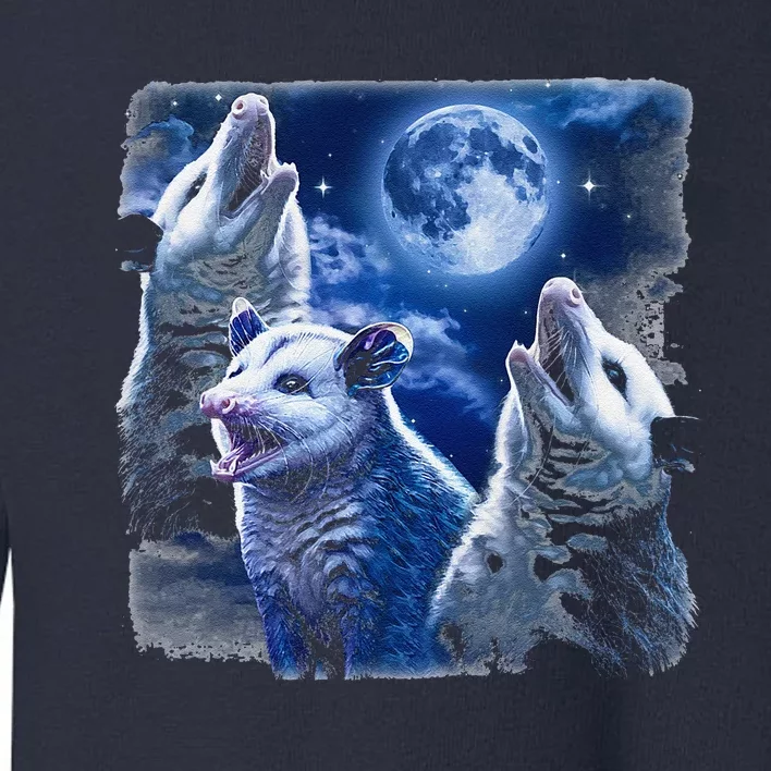 Funny Graphic Moons Opossum Starry Night & Opossums Possum Animals Toddler Sweatshirt