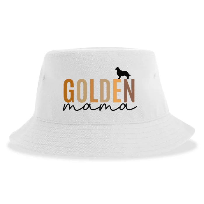 Funny Golden Mama Golden Retriever Dog Lover Gift Golden Mom Dog Owner Sustainable Bucket Hat