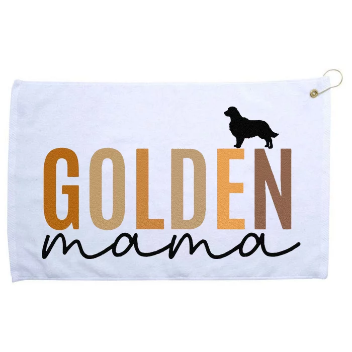 Funny Golden Mama Golden Retriever Dog Lover Gift Golden Mom Dog Owner Grommeted Golf Towel