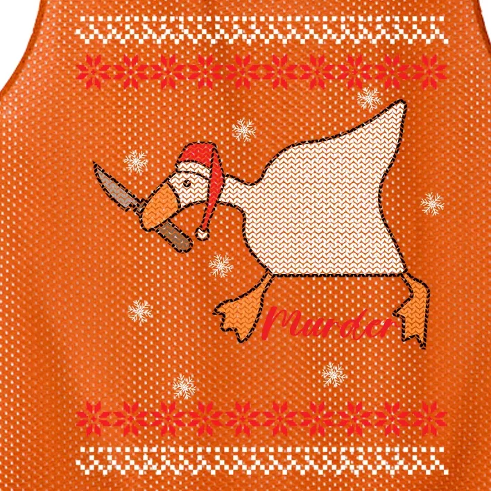 Funny Goose Murder For Xmas Mesh Reversible Basketball Jersey Tank