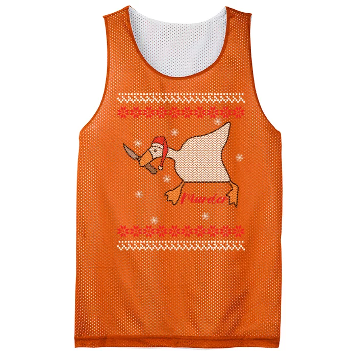 Funny Goose Murder For Xmas Mesh Reversible Basketball Jersey Tank