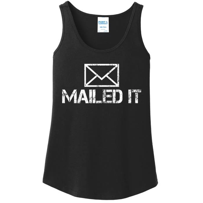 Funny Guys Mailman Mailed It Post Office Mail Carrier Ladies Essential Tank